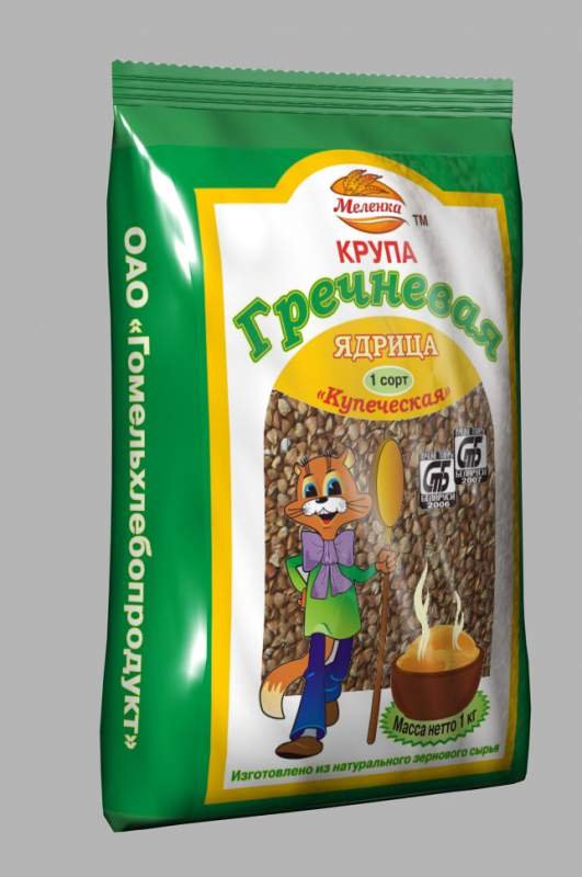 Крупа гречневая Купеческая ядрица быстроразвар 1с фас 1кг