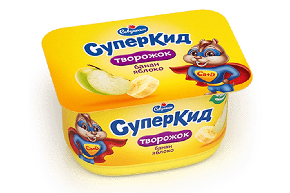 Паста СуперКид Банан-яблоко 3,5% 110г