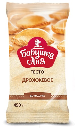 Тесто дрожжевое Бабушка Аня замороженное упак 450г