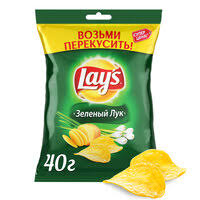 Чипсы "Лейс" зеленый лук 40г