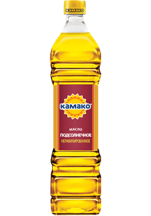 Масло подсолнечное "Камако" нераф. Вым. (прессовое) 1с 0,85л