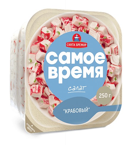 Салат Крабовый (имитация из мяса крабового) 250г