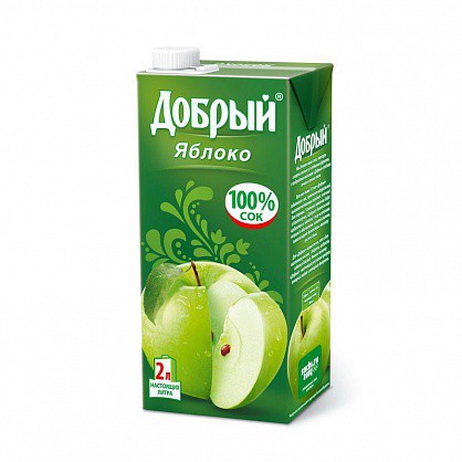 Сок яблочный Добрый восстановленный 2л