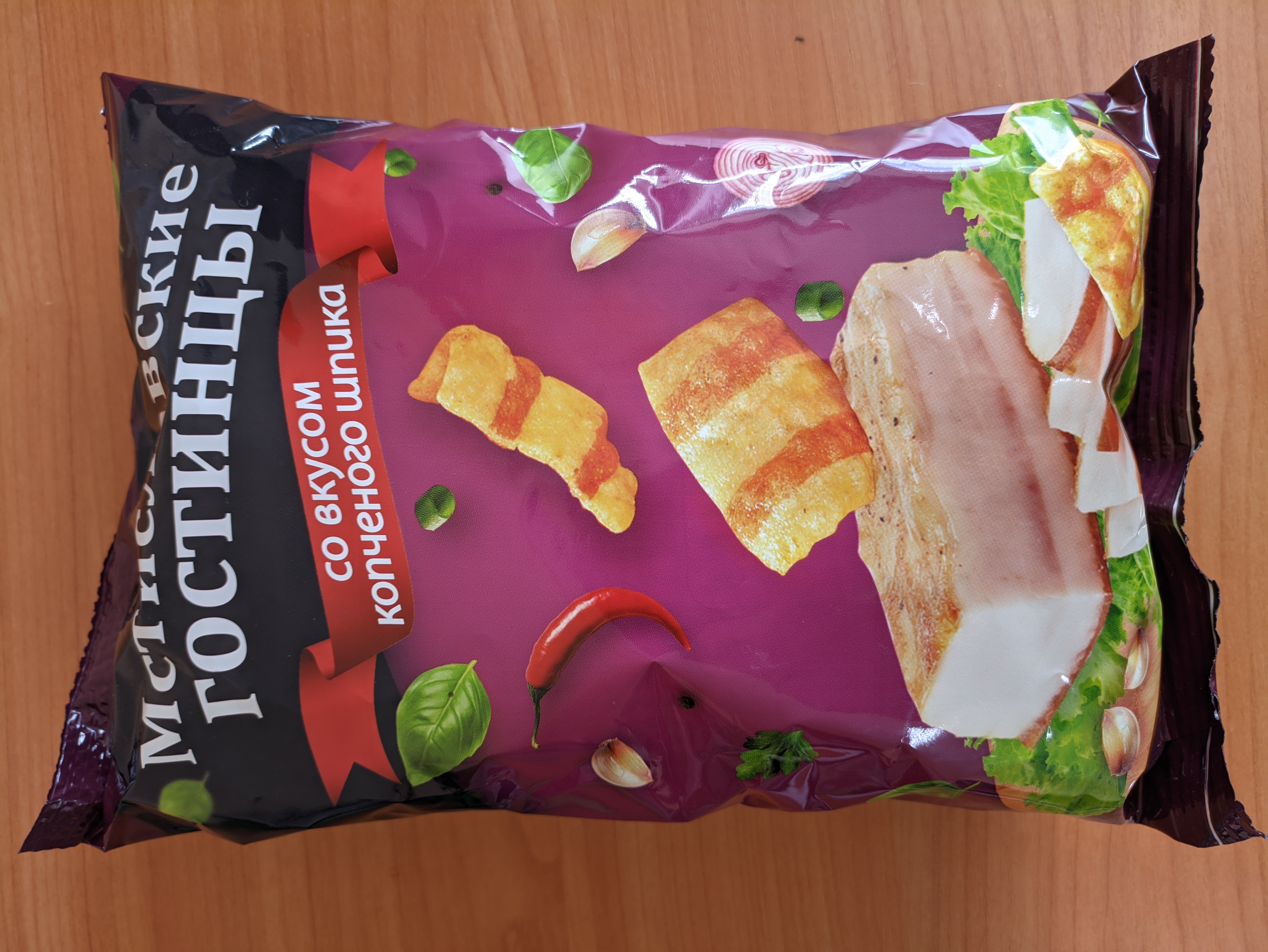 Картофелепродукт обжаренный "Оригинальный" со вкусом копченого шпика, 80гр