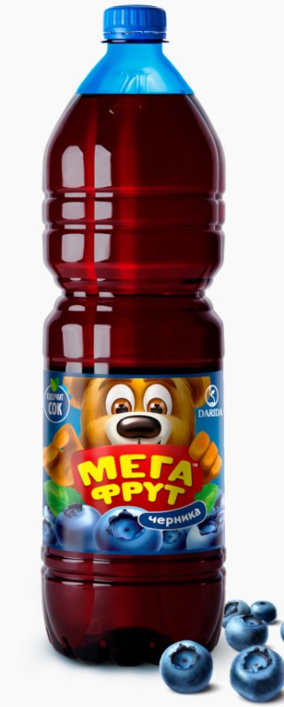 Напиток б/а Мега Фрут негазированный черника 0,75л