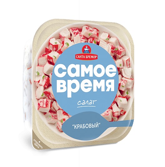 Салат Крабовый (имитация ис мяса крабового) 150г