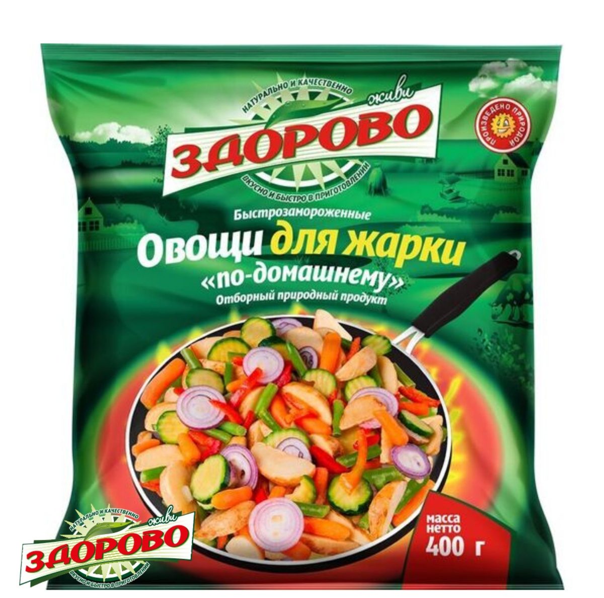 Овощи для жарки «Живи здорово» «По-домашнему», замороженные, 400г