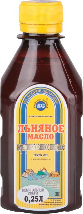 Масло льняное "Васильева слабода" нераф. 250 мл