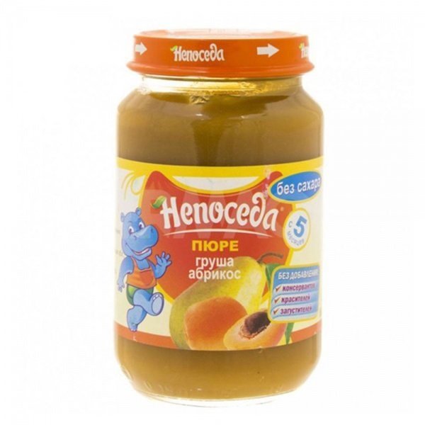 Пюре для дет/пит ис груш и абрикосов бес сахара 190г