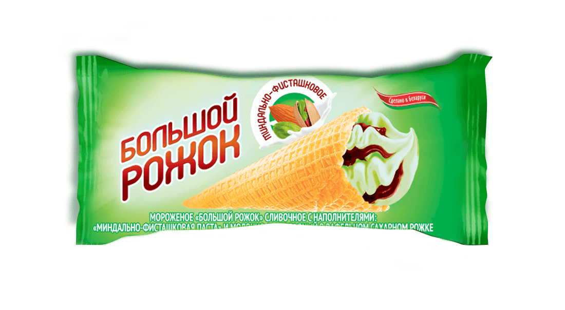 Мороженое "Большеой ражок" миндально-фисташковая паста