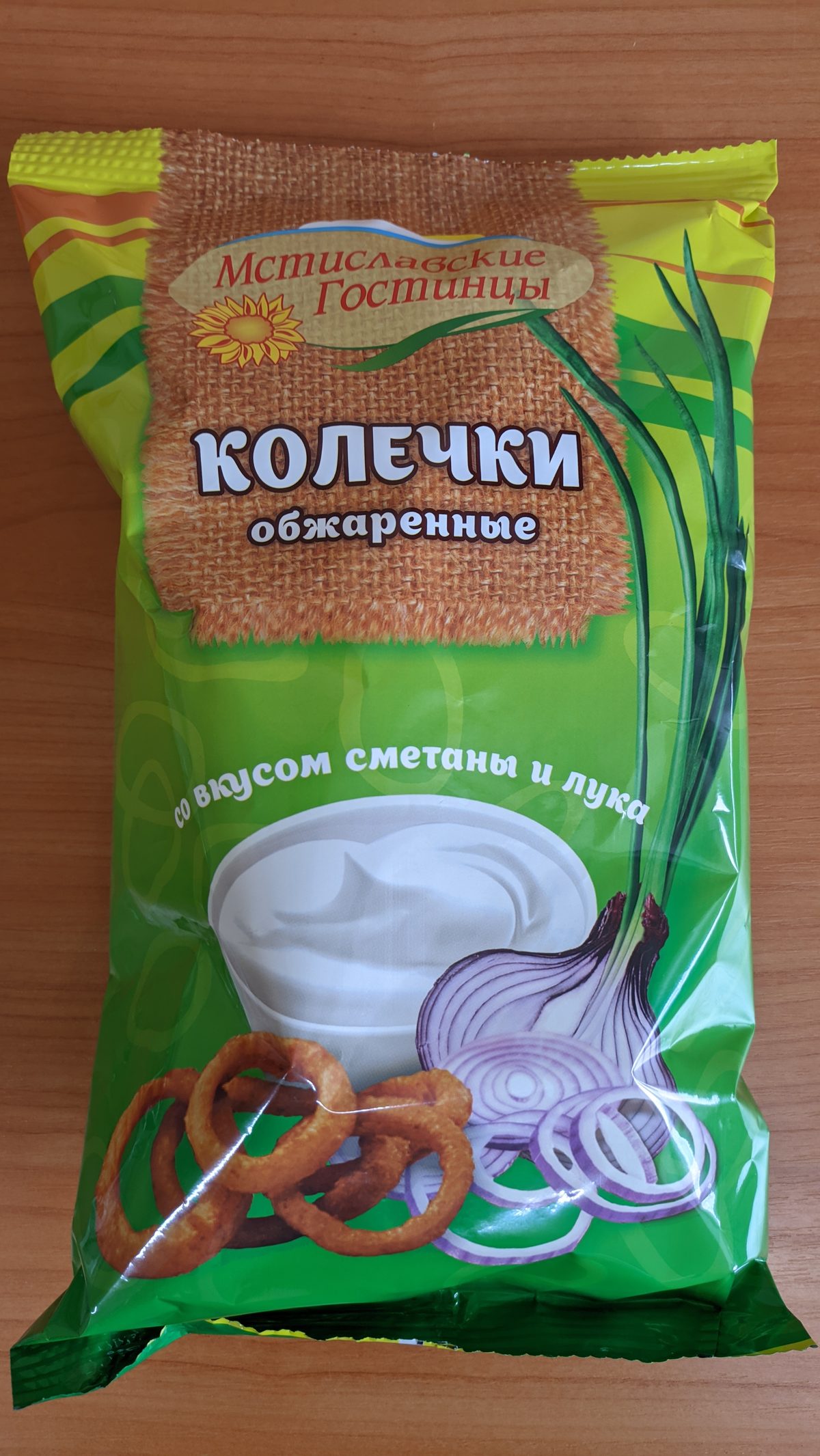 Колечки пшенично-картофельные обжаренные со вкусом сметаны и лука, 60гр