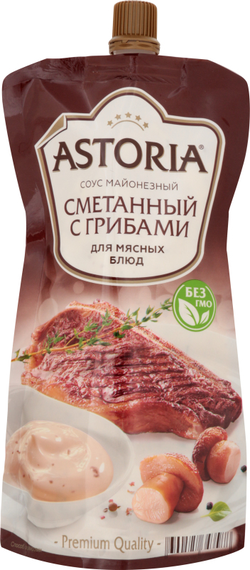 Соус на основе растительных масел Сметанный с грибами 233г