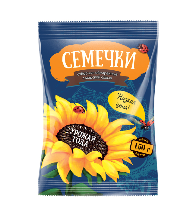 Семена подсолнечника Урожай года с солью 150г