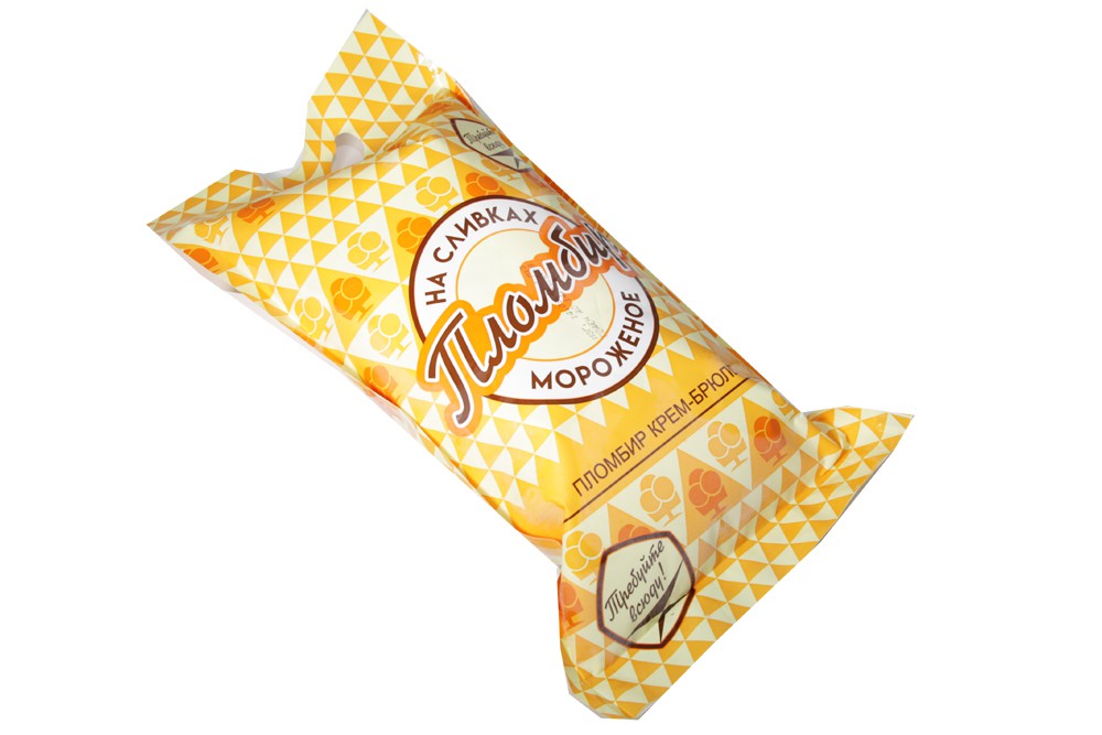 Мороженое пломбир крем-брюле в вафельном стаканчике 15% 70г