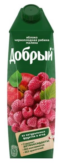 Нектар Добрый ис яблок, черноплодной рябины и малины 1л