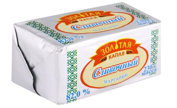 Маргарин Сливочный 82 % твердый, брусок, фольга (марка МТ) 230г