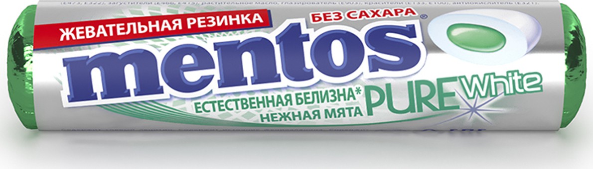 Жевательная резинка Ментос вкус нежной мяты 15.5г