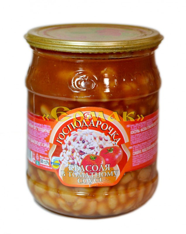 Фасоль в овощном совсе с горчицей ТО 480г