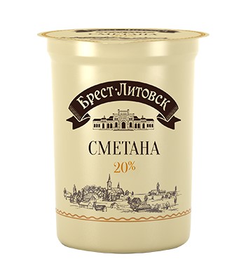 Сметана «Брест-Литовск» 20%, 380 г