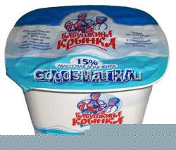 Сметана "Бабушкина криничка" 15% 200г с однор.крышк