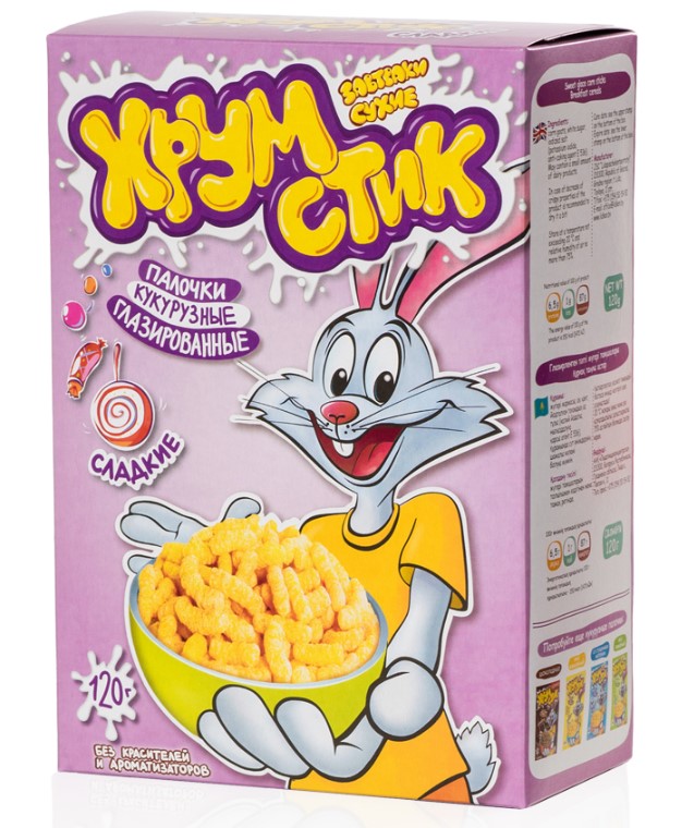 Палочки кукурузные глазированные сладкие 120г