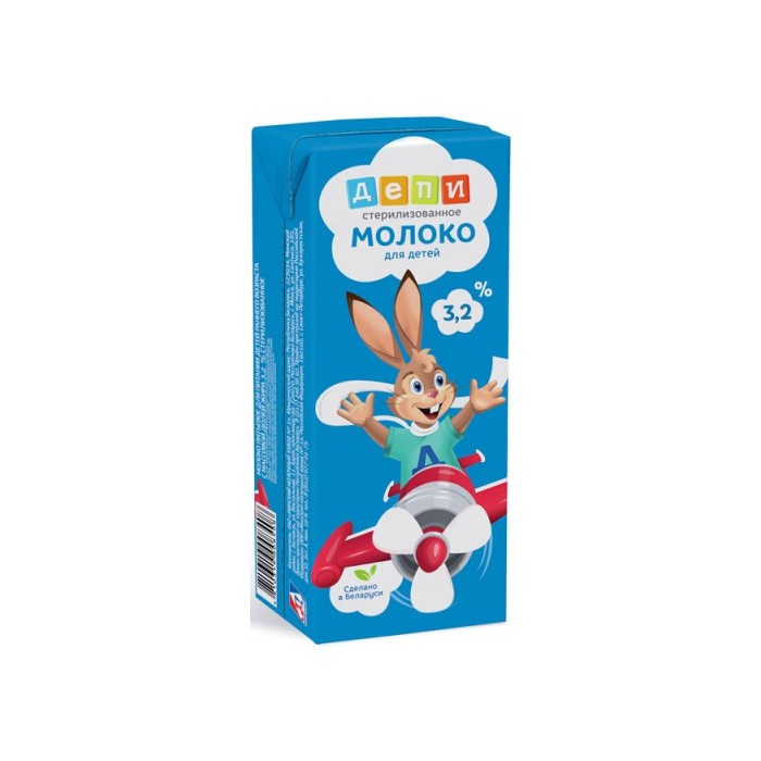 Молоко 3,2% в ТБА с соломкой 0,2л