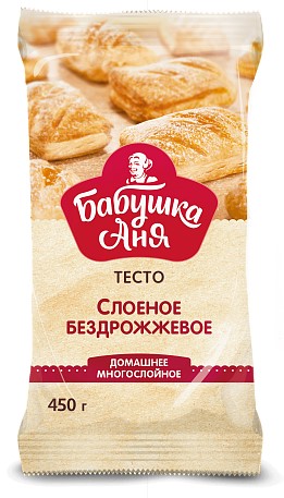 Тесто Бабушка Аня слоеное в рулоне 450г
