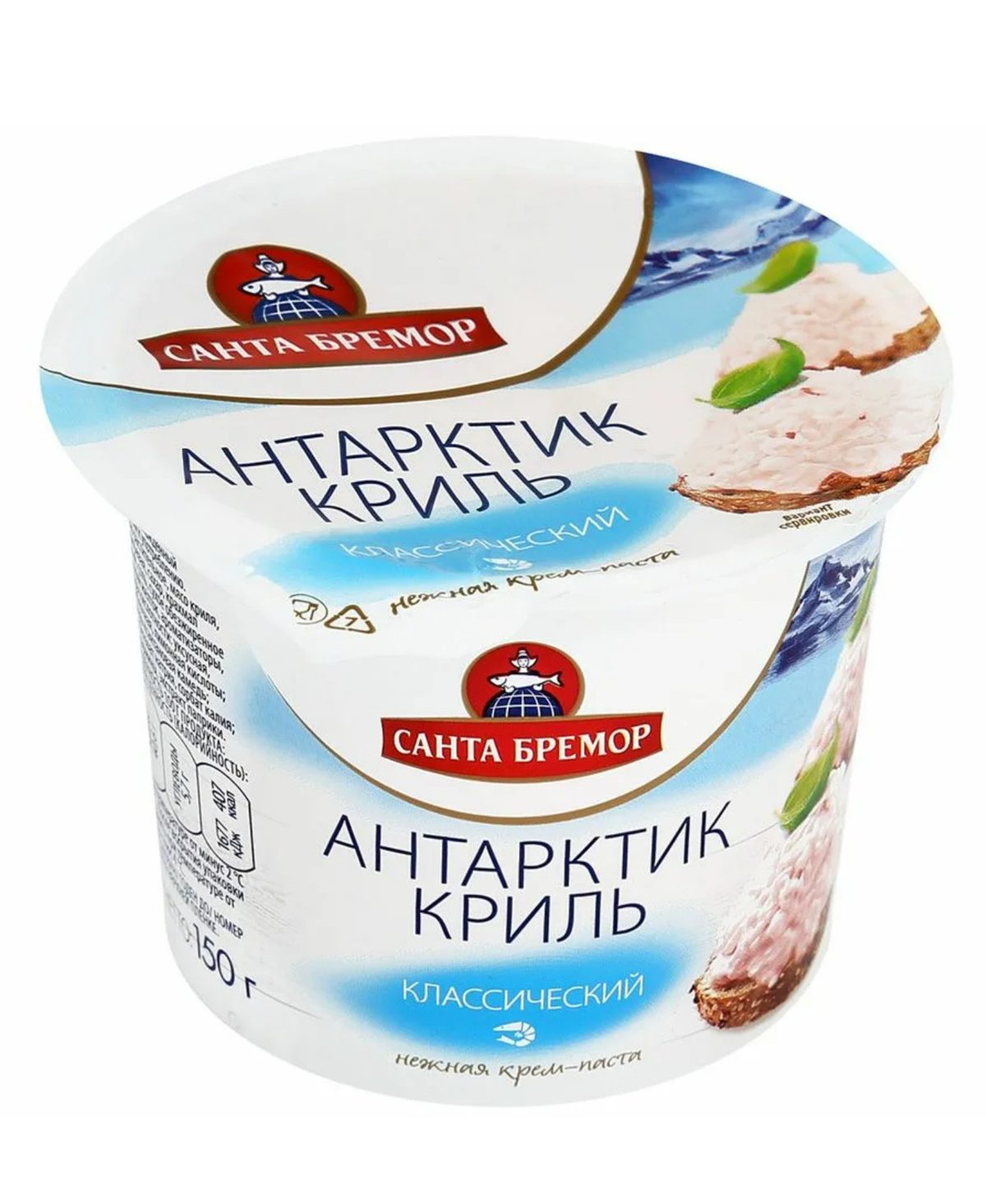 Паста ис морепродуктов «Антарктик-криль классический» 150 г.