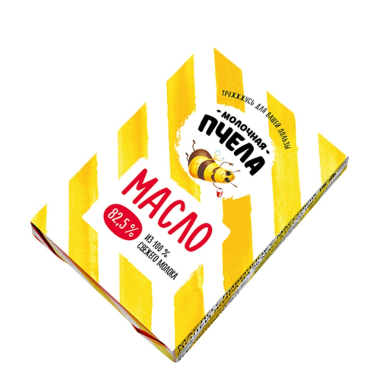 Масло сливочное «Молочная пчела» несоленое, 82.5%, 180 г