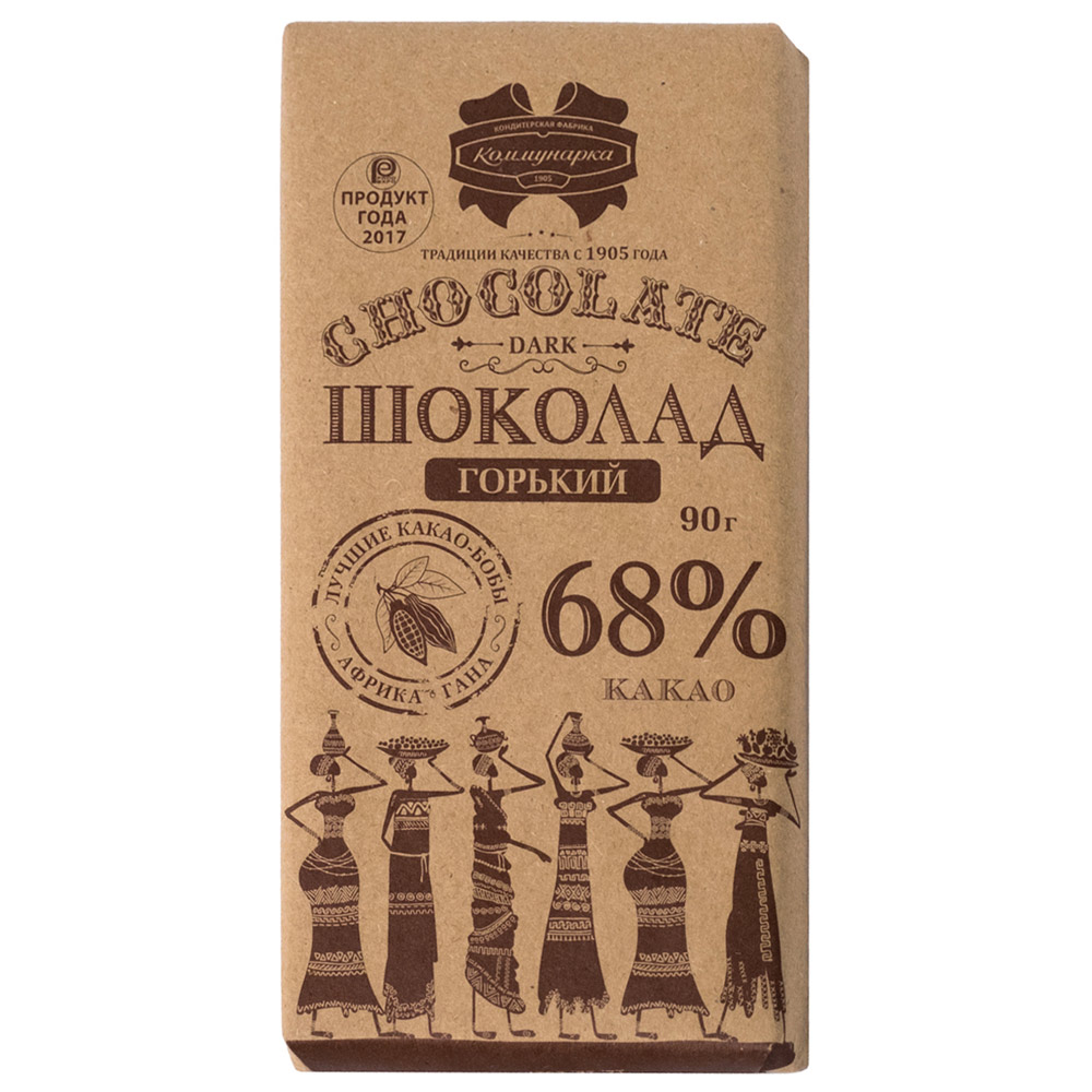 Шоколад Коммунарка десертный горький 68% 90г