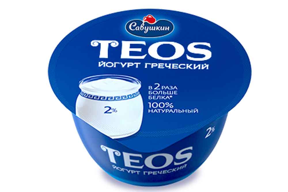 Йогурт густой TEOS Натуральный бес сахара 2% 140г