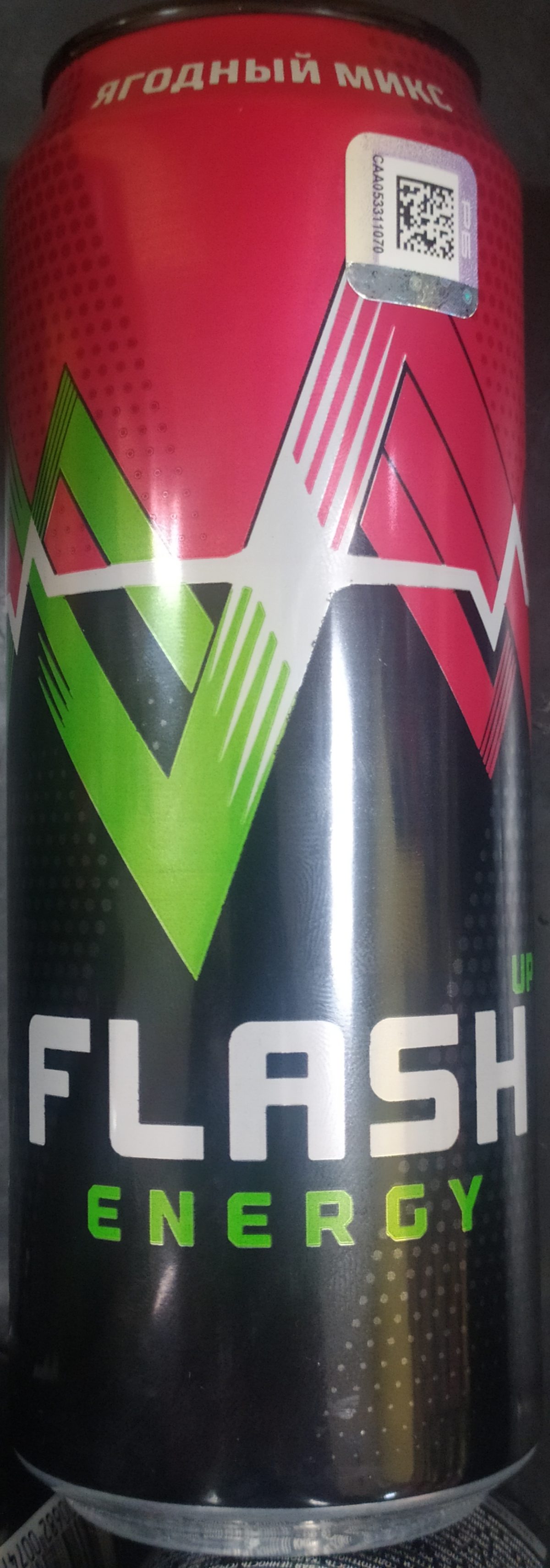 Напиток энергетический Флэш ап Ягодный микс энергия с кофеином и таурином ж/б 0,45л