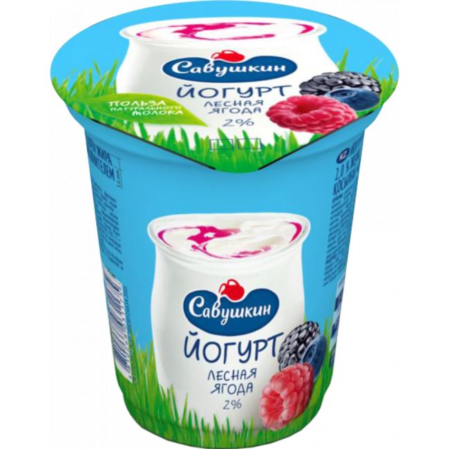 Йогурт густой Савушкин лесные ягоды 2% 350г