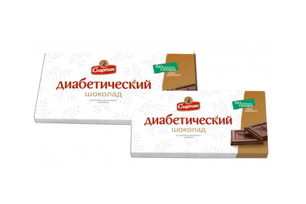 Шоколад диабетического питания Спартак горький с изомальтом конверт 90г