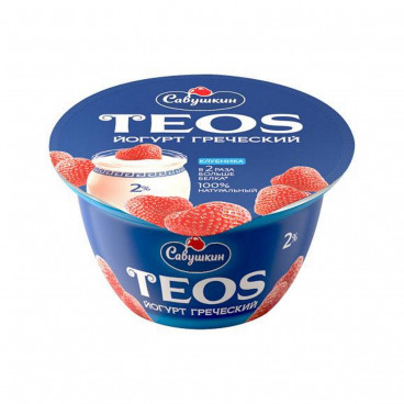 Йогурт густой TEOS Клубника 2% 140г