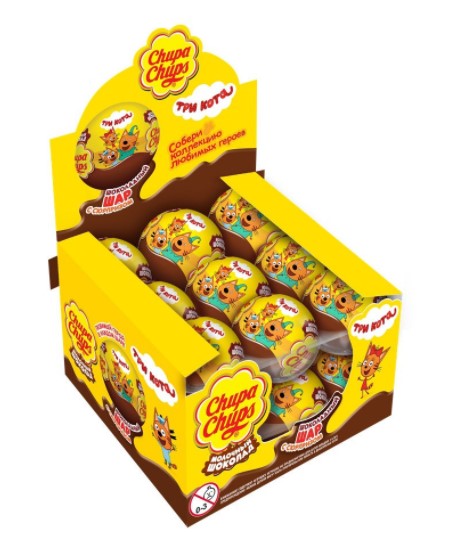 Шар ис молочного шоколада Чупа Чупс с игрушкой 20г