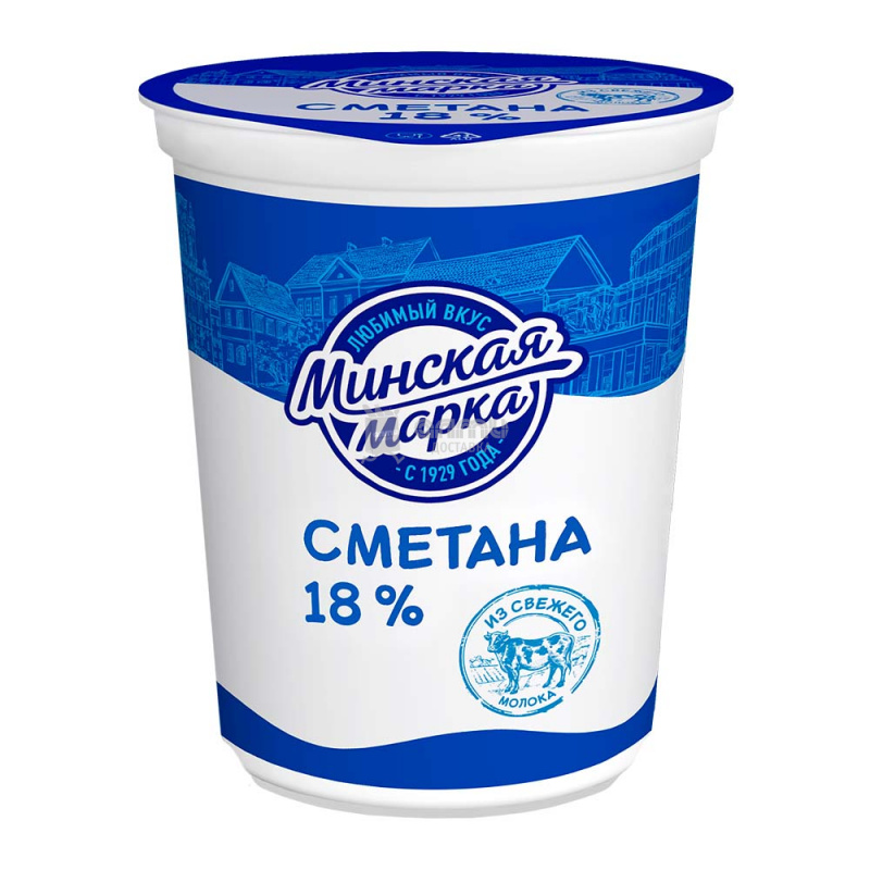 Сметана «Минская марка» 18%, 380 г