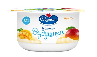 Паста творожная аэрированная Савушкин Манго 3.5% 100г