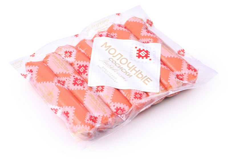 Сосиски "Молочные" в/с и/о 0,39 кг Брестскийй МК