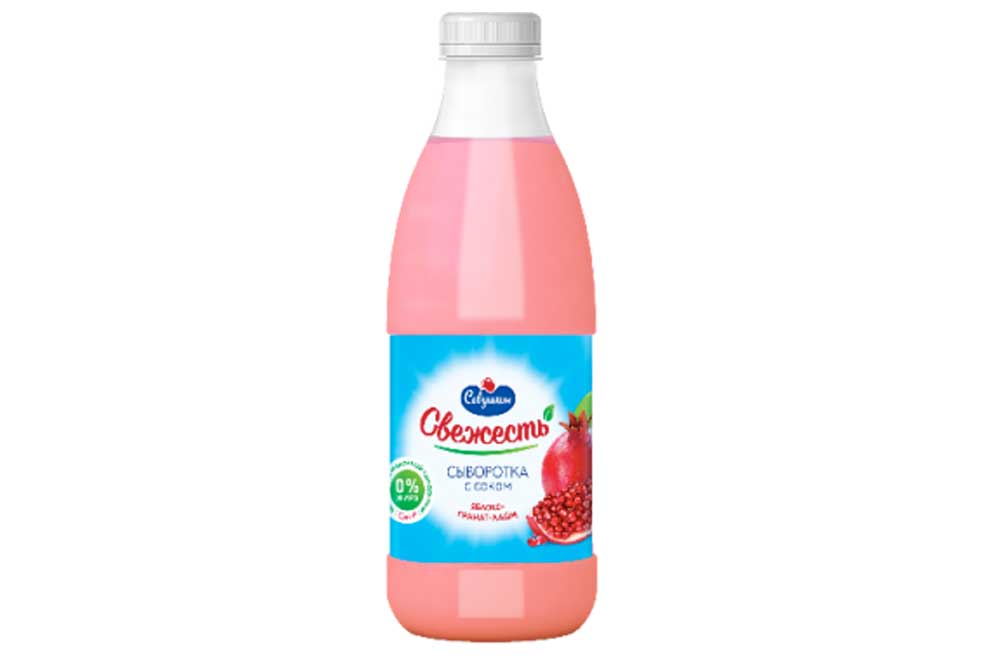 Напиток сывороточный Свежесть с соком яблоко-гранат-лайм пэт 850г