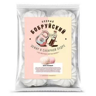 Зефир Первый Бобруйский бело-розовый 250г