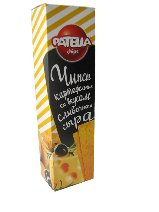 Чипсы картофельные Patella Chips со вкусом сливочного сыра 100г