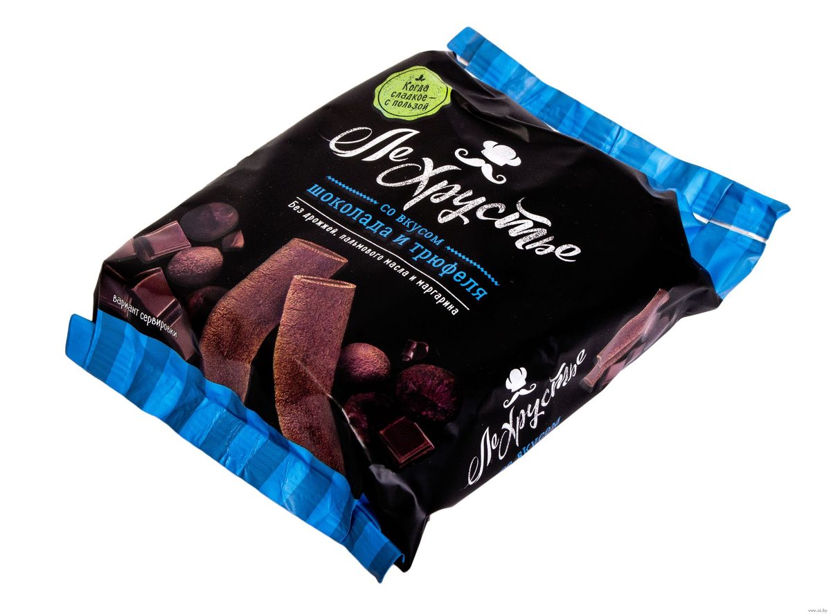 Полоски кондитерскийе "ЛеХрустье" со вкусом шоколада и трюфеля 100г