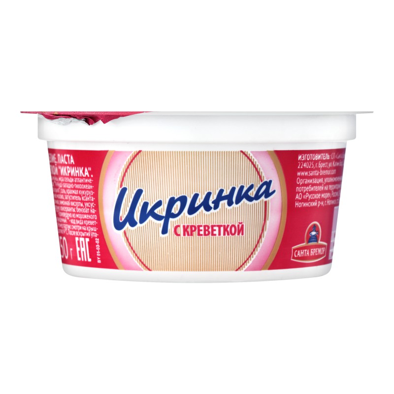 Паста икорная Икринка с креветкой 150г