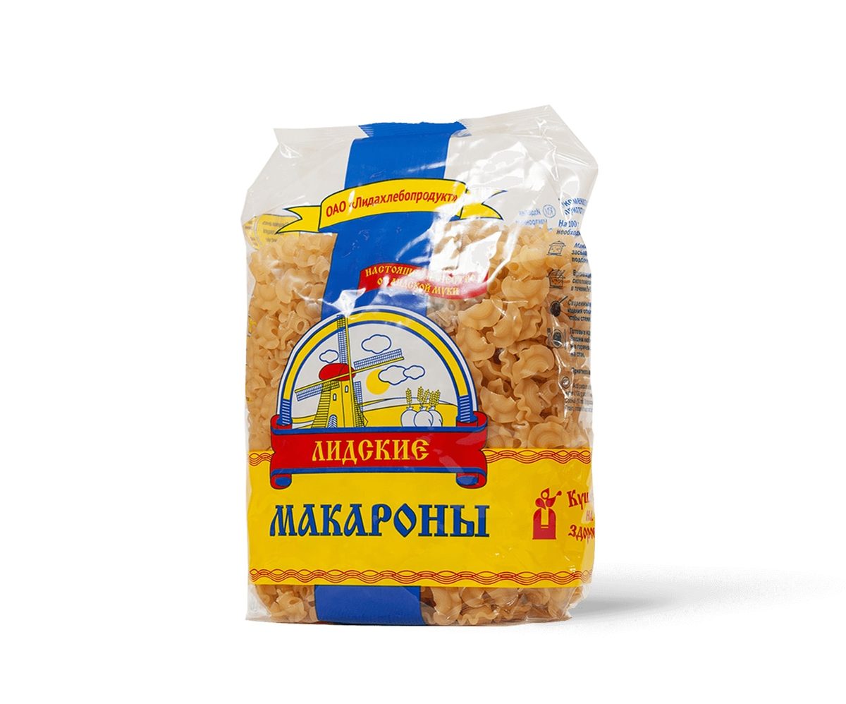 Макаронные изделия «Лидские» гребешки рифленые, 900г.