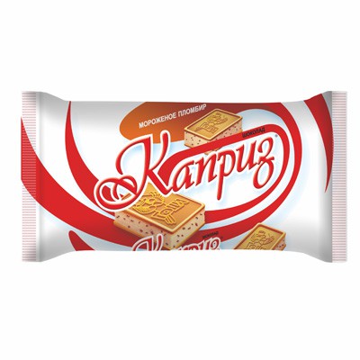 Мороженое Каприс пламбир шоколадный с кус шок глас на печ 95г