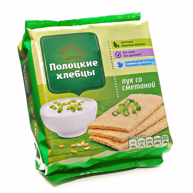 Хлебцы Полоцкие экструзионные со вкусом лука со сметаной 55г