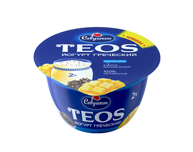 Йогурт густой TEOS Манго-чиа 2% 140г