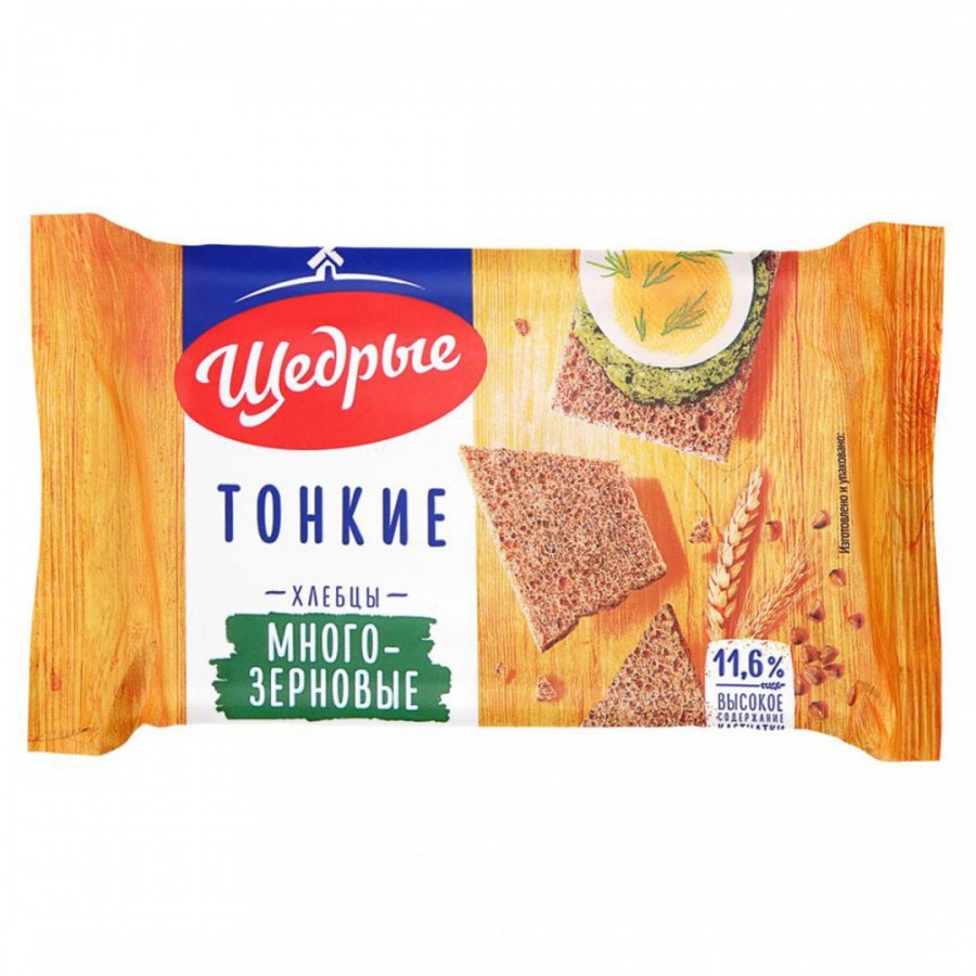 Хлебцы Щедрые тонкие многозерновые 170г