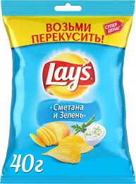 Чипсы "Лейс" сметана и зелень 50 г